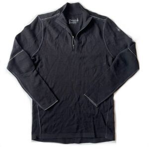 Smartwool  Intraknit Thermal Merino Long Sleeve Shirt Base Layer 1/4 Zip black